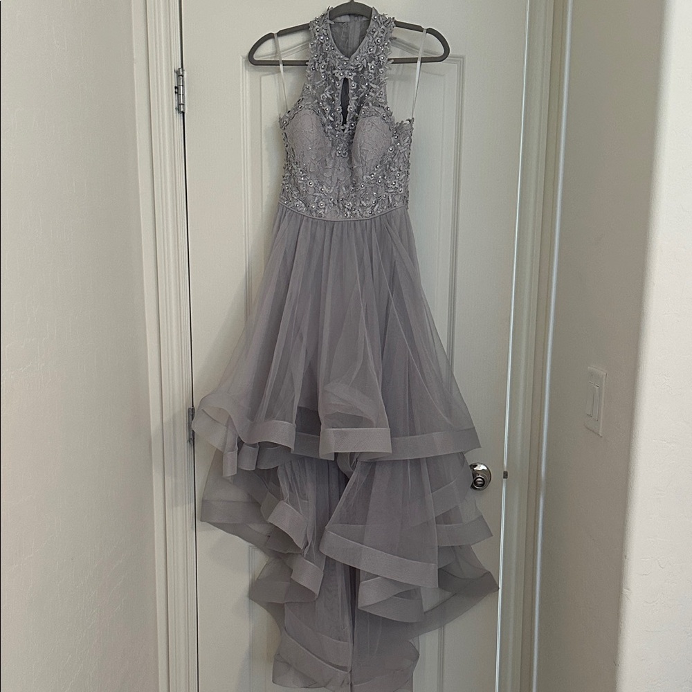 Elegant Gray Maxi Dress
